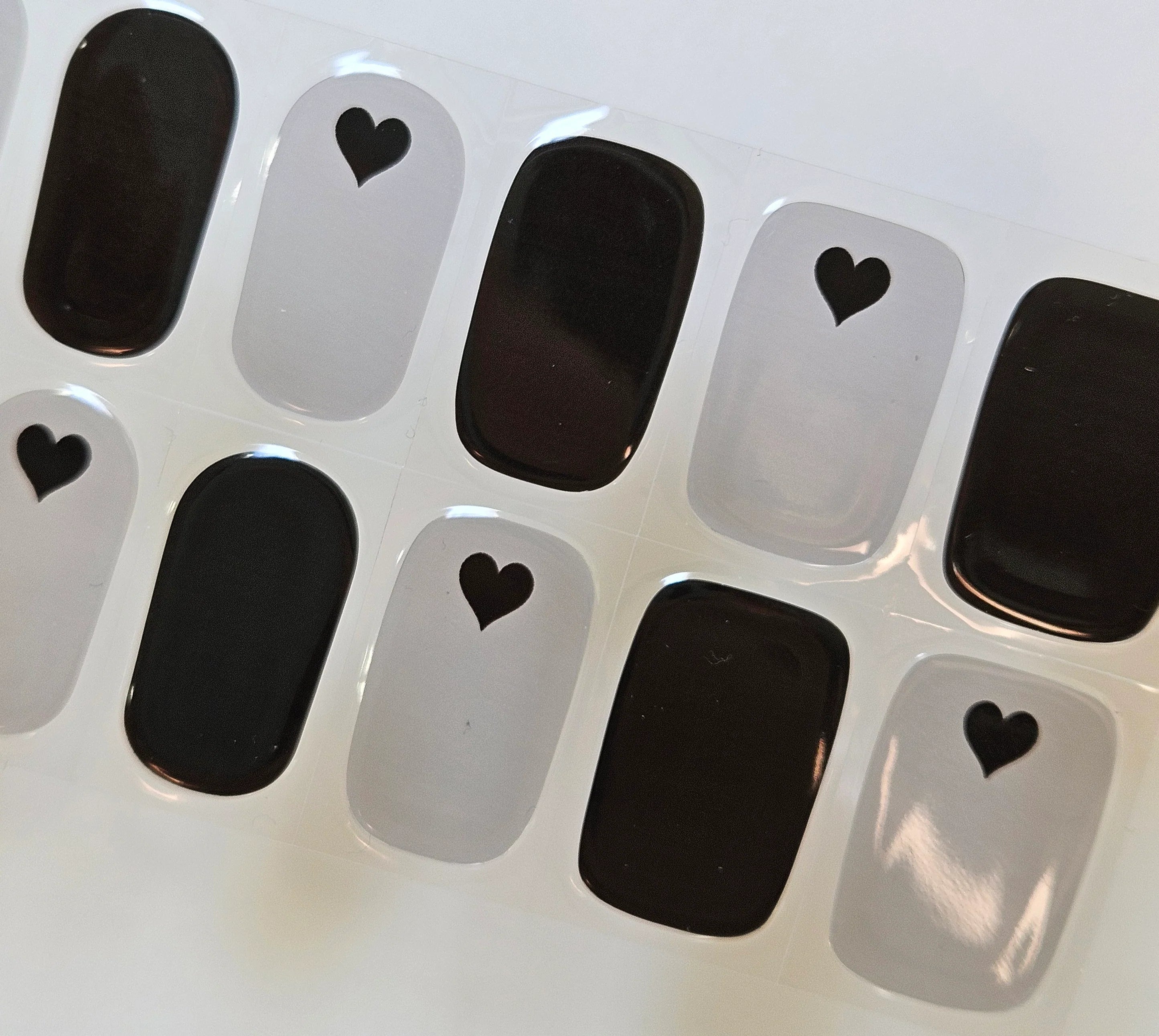Uñas de Gel Black Hearts