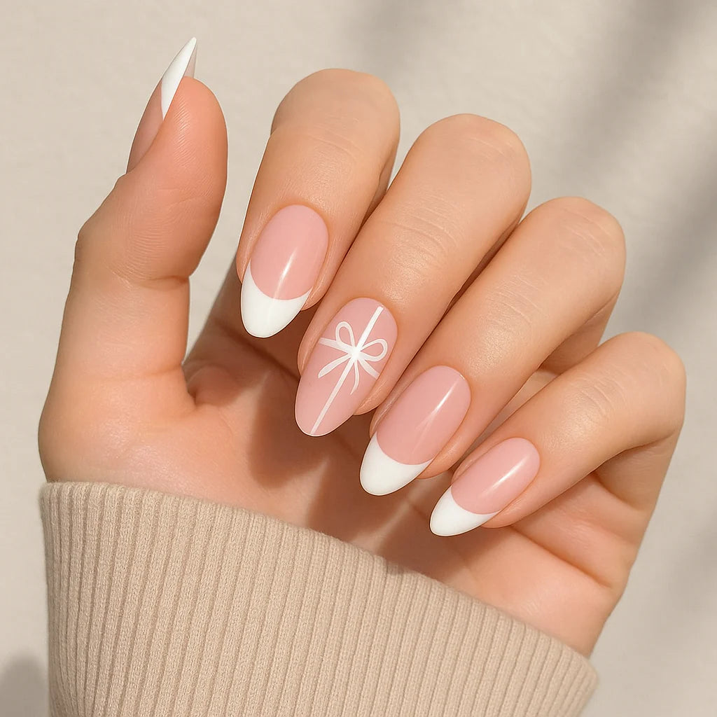 Uñas de Gel Christmas French