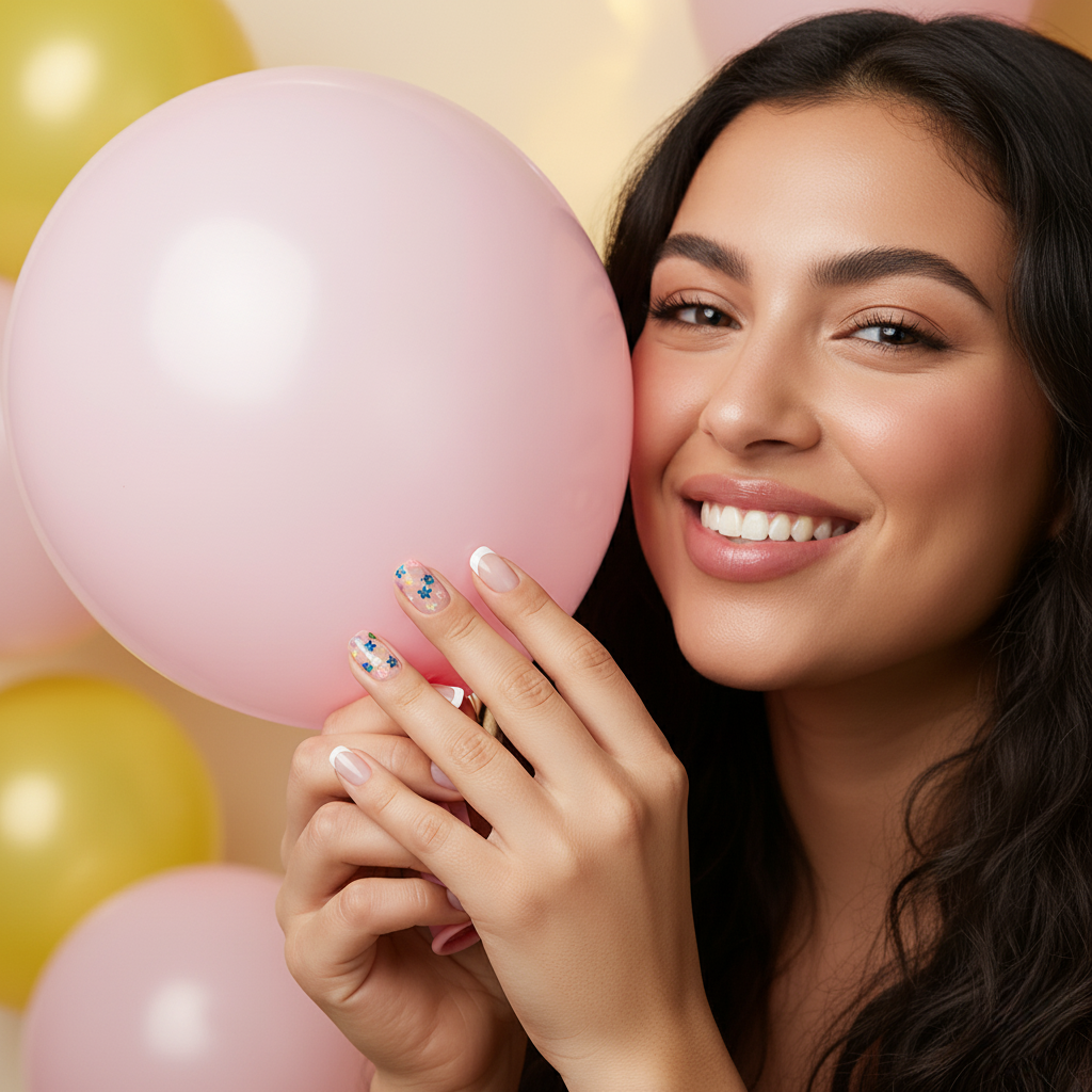 Uñas de Gel French Fleur