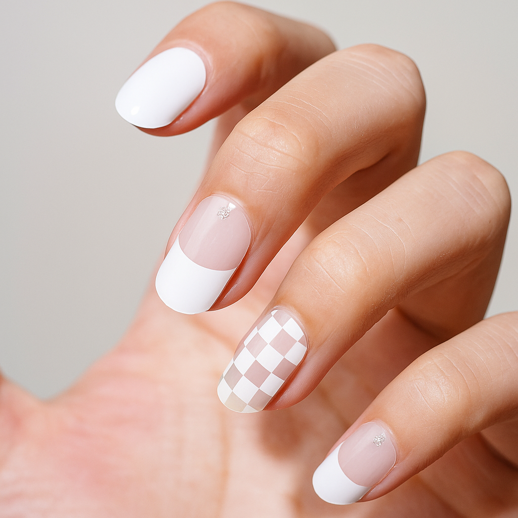 Uñas de gel French Race