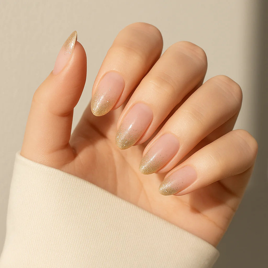 Uñas de Gel Gold Glaze