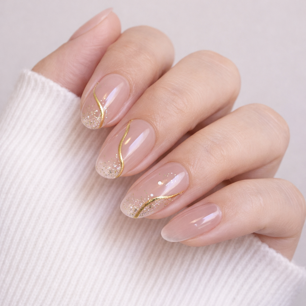 Uñas de Gel Non-UV Champagne Glow