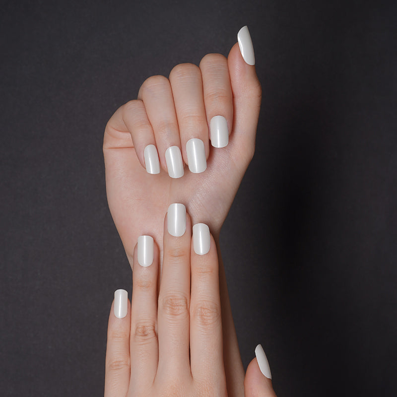 Uñas de Gel White Stardust