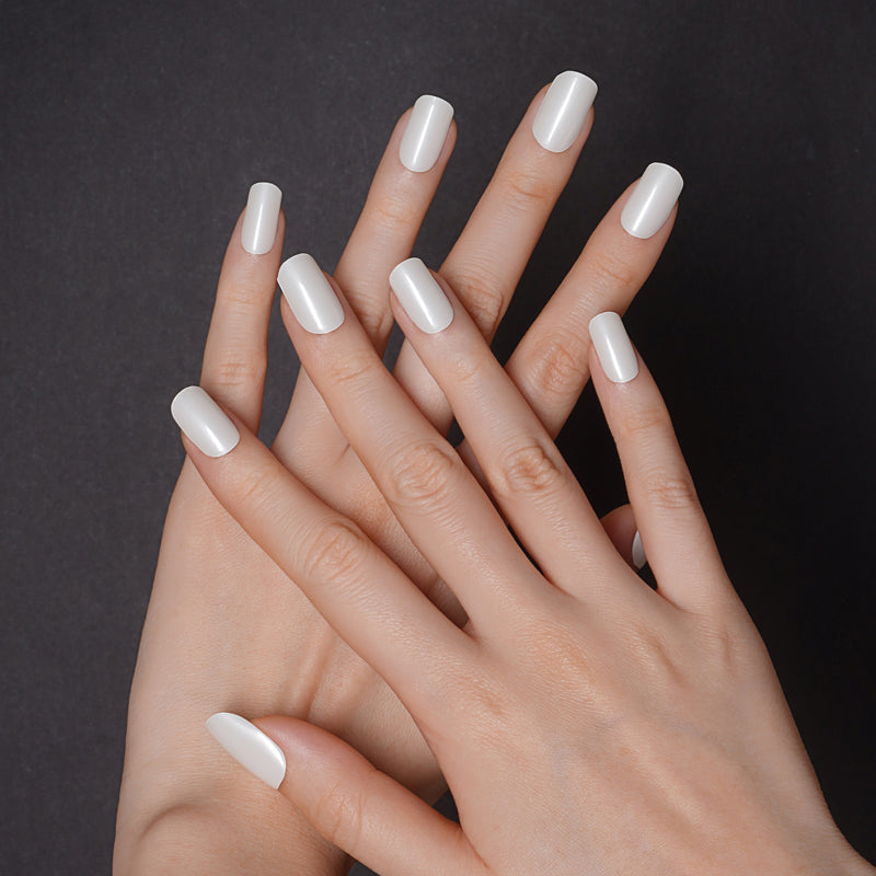 Uñas de Gel White Stardust