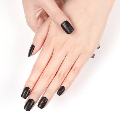 Uñas de Gel Black Drops