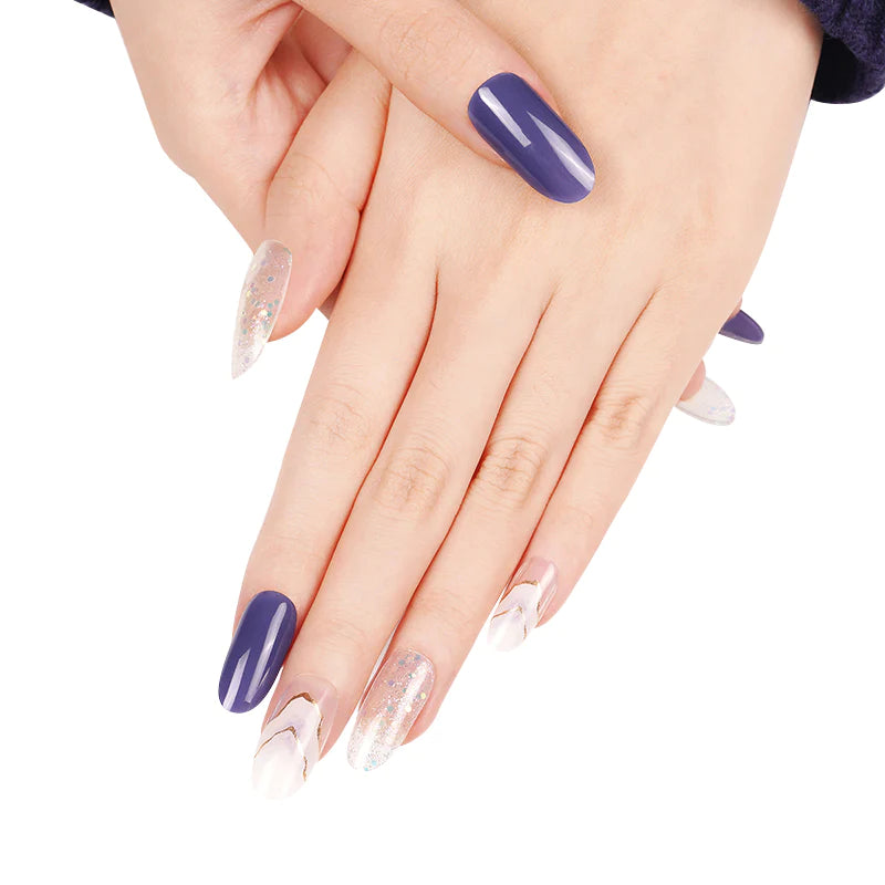 Uñas de gel Blue moon