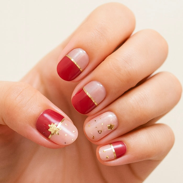 Uñas de Gel Santa Klaus