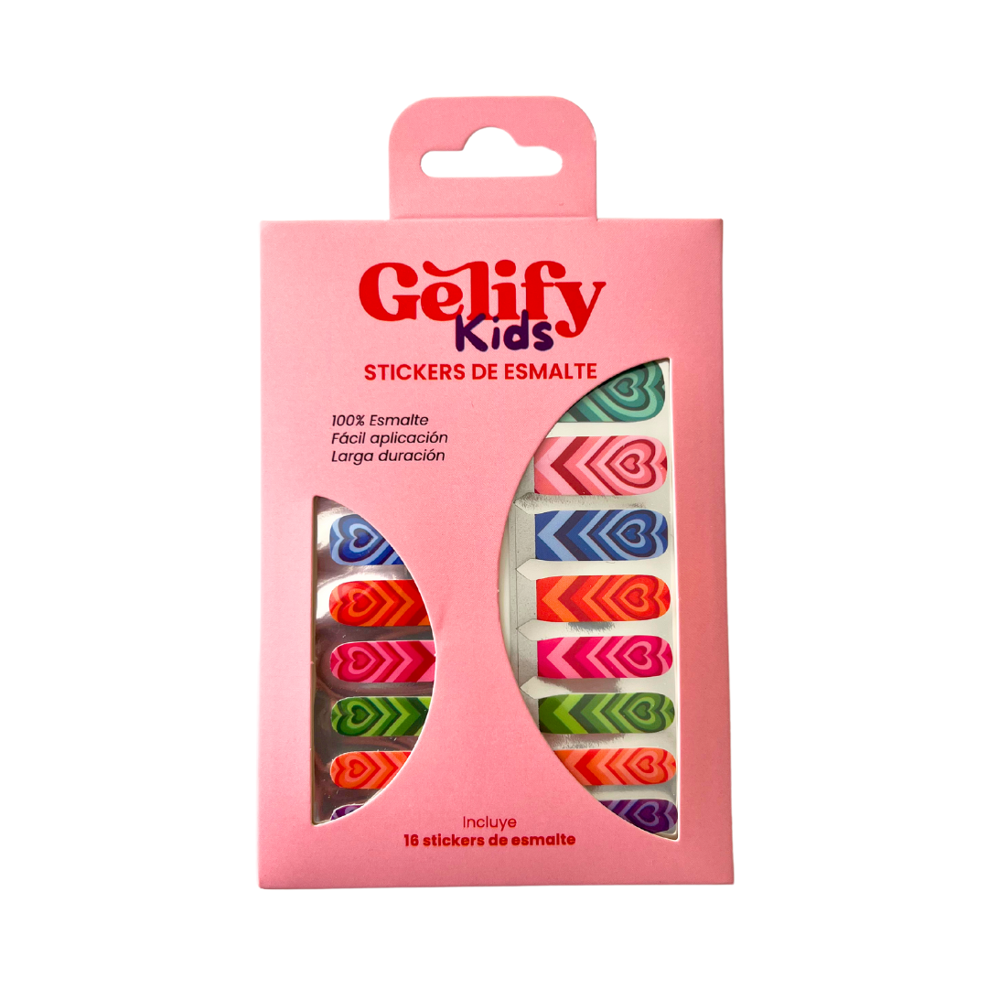 Sticker de esmalte para uñas niña Gelify Kids Corazones