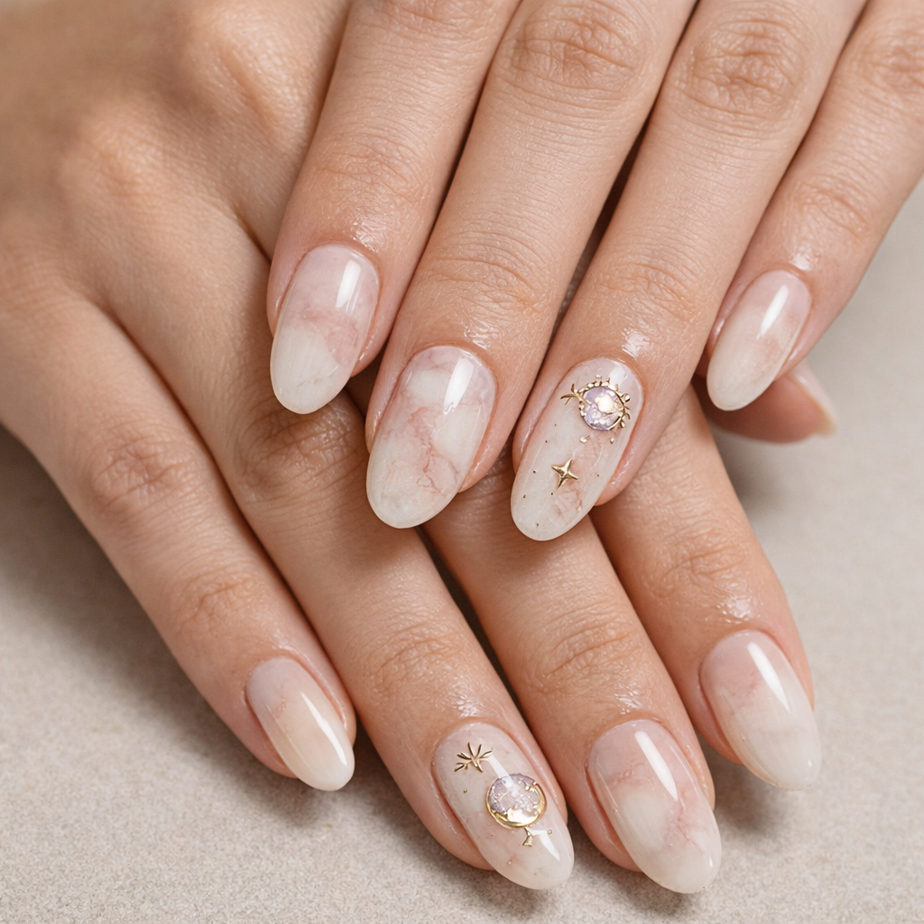 Uñas de Gel Non-UV Golden Moonstone