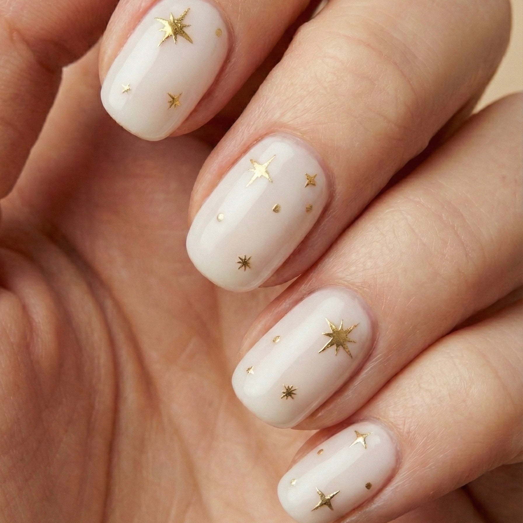 Uñas de Gel Non-UV Sparkle White