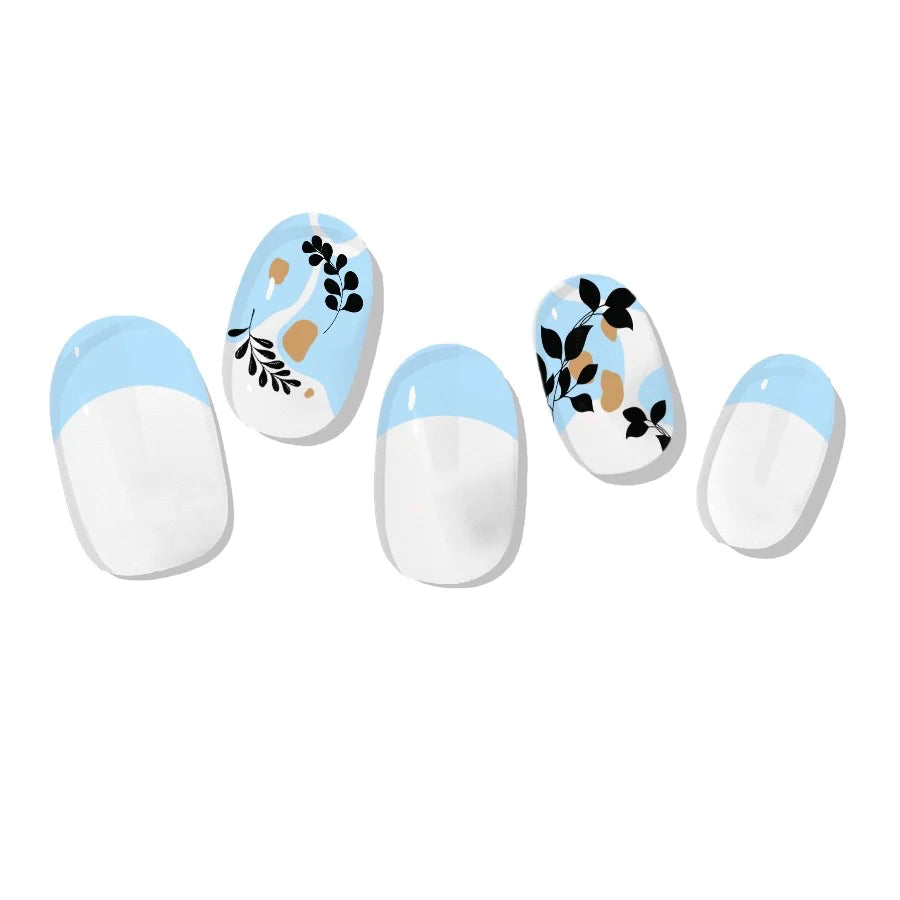 Uñas de gel Light Blue Flowers