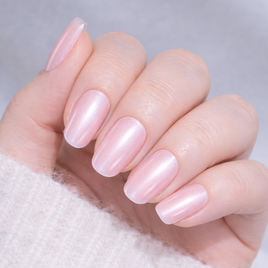 Uñas del Gel Pink Stardust