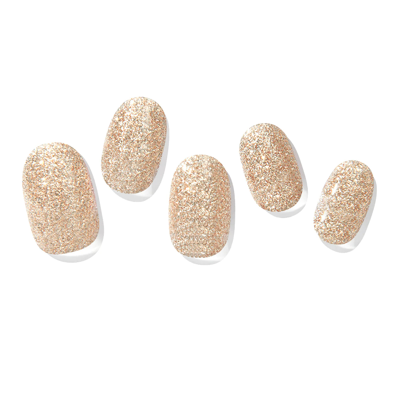 Uñas de gel Glitter Gold