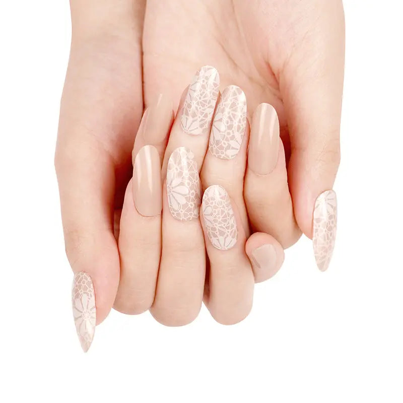 Uñas de Gel Nude Lace